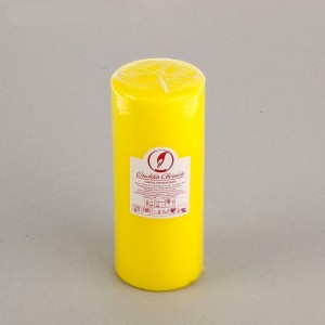 Свеча пеньковая 8х20 см, желтая